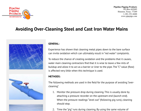 Avoid Over-Cleaning Certain Watermains